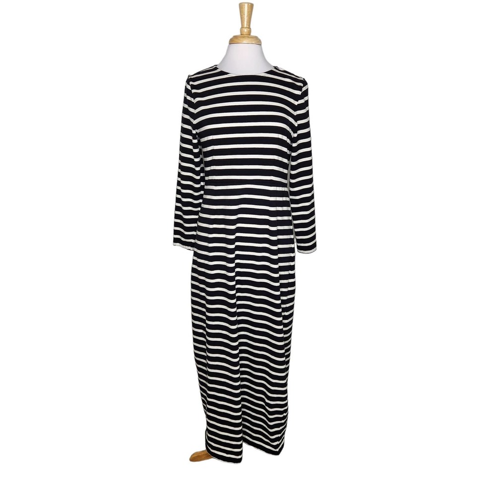 J. Crew Long Sleeve Striped Maxi Dress Large